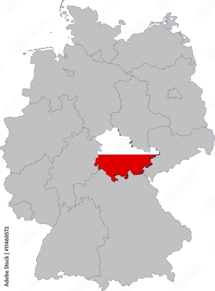 Thüringen auf Deutschland