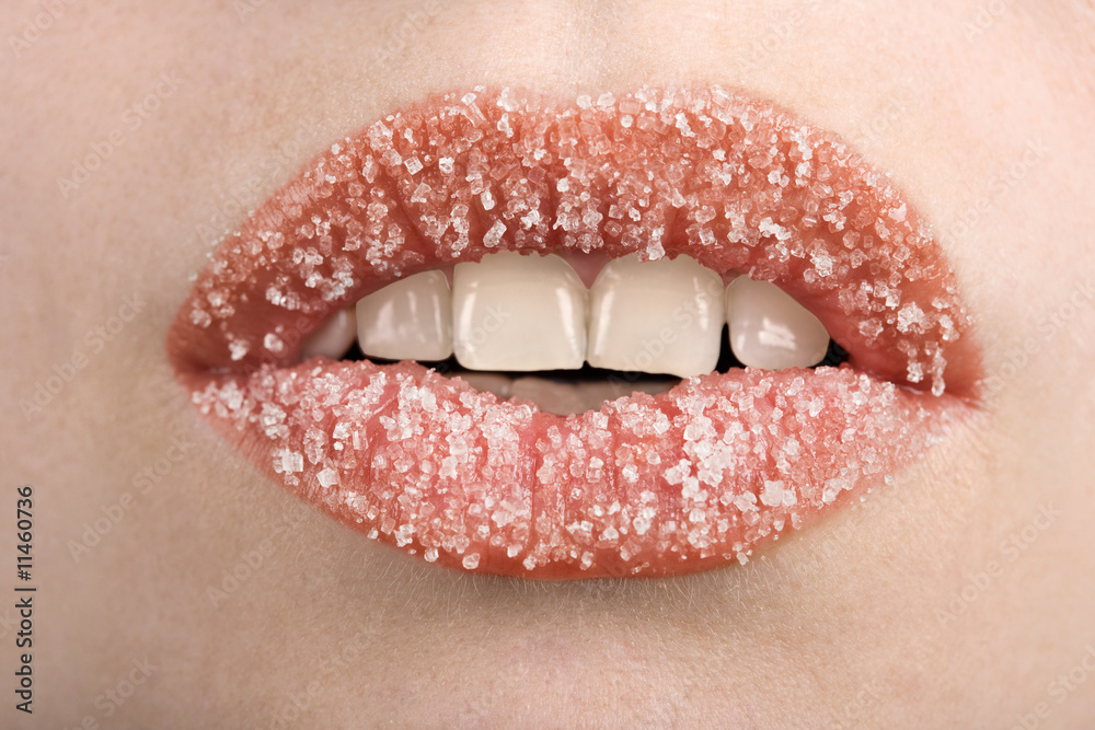 Naklejka premium sweet lips with sugar