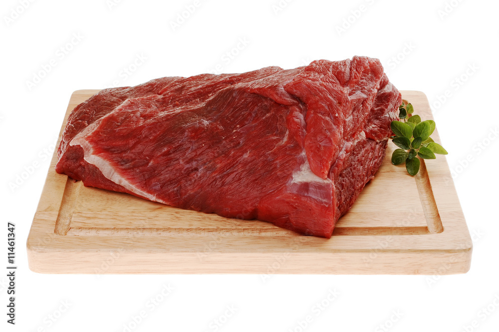 Fresh raw beef isolated on white background Fresh raw beef isolated on white background