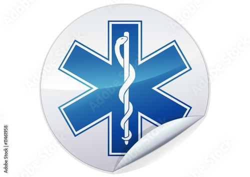 Sticker Symbole métal de l'ambulance