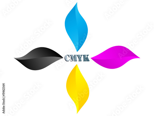 vector illustration of CMYK colors