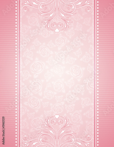 pink background with roses