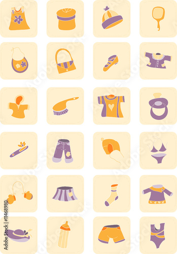 Baby Accessoirs Icons