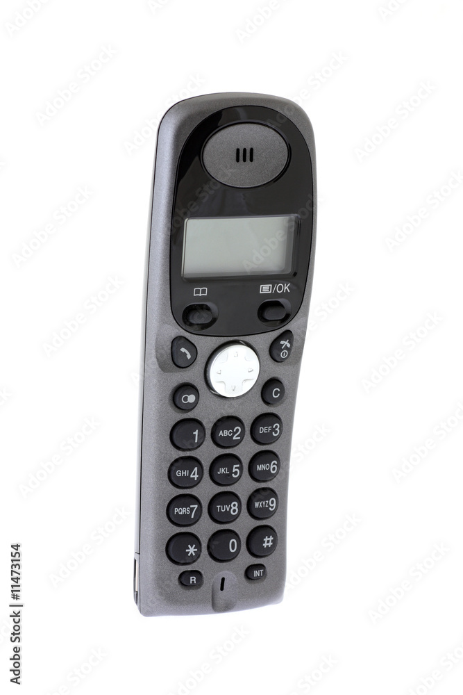 modern cordless telephone on white background modern cordless telephone on white background