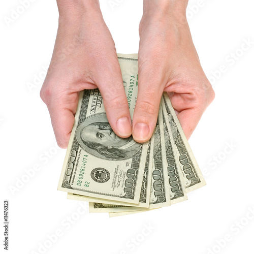 Dollars in hands