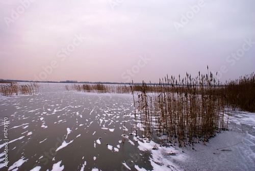 Frozen lake