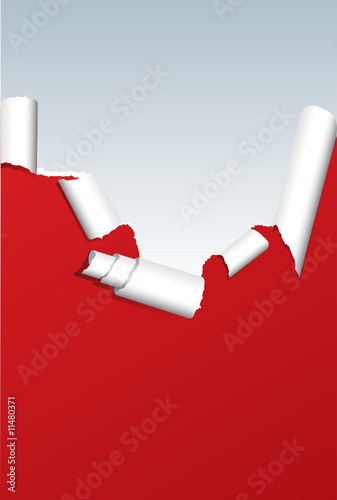 ripped up red