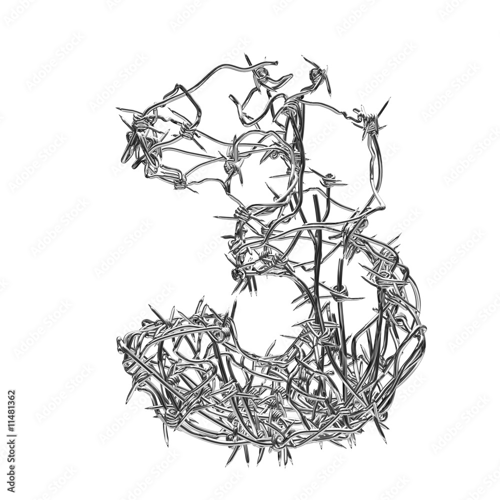 Barbed wire font 3 Barbed wire font 3