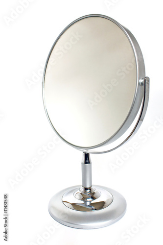 Silver mirror isolated on white