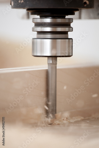 Cutting wood on CNC milling