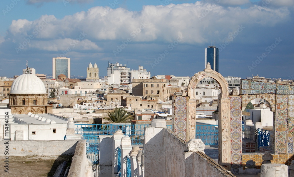 Naklejka premium taras medyny w Tunisie