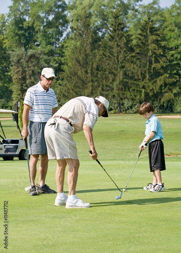 Family Playing Golf