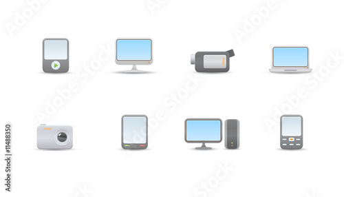 simple icons for common digital media devices