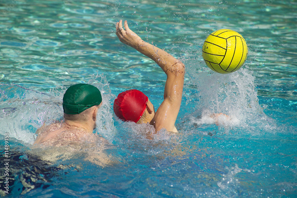 water sports image of men playing waterball