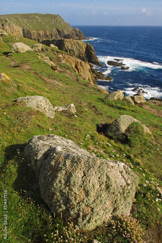 Beautiful mountain landscape in Land's End, UK Beautiful mountain landscape in Land's End, UK