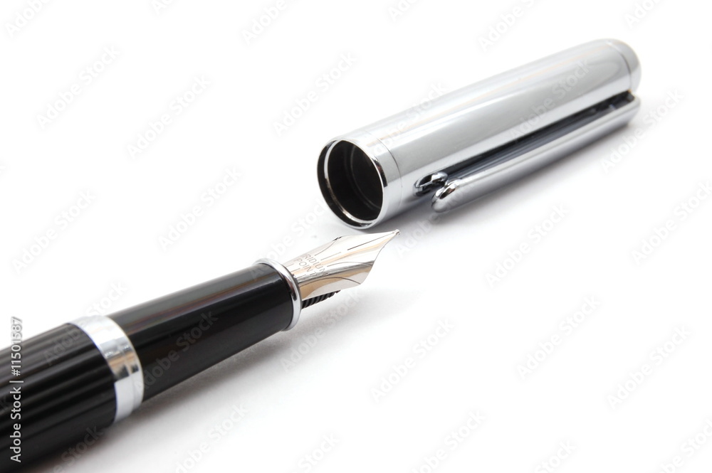 fountain pen isolated on white background