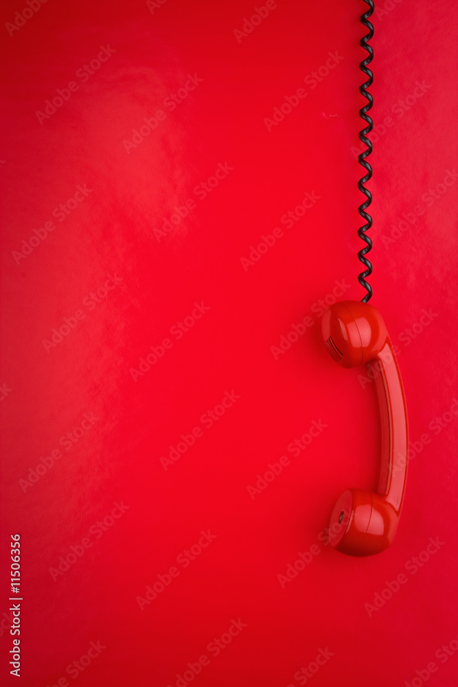 Red phone hanging Red phone hanging