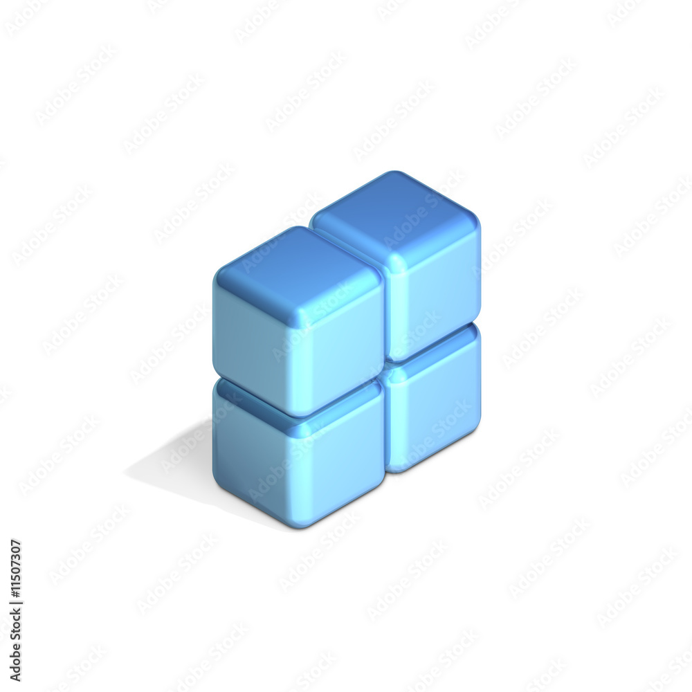 Obraz premium Four Cubes, Stacked Two Over Two