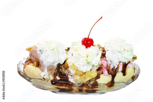 Banana Split with Clipping Path