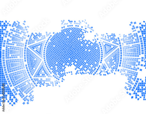 blue worn out mosaic vector background