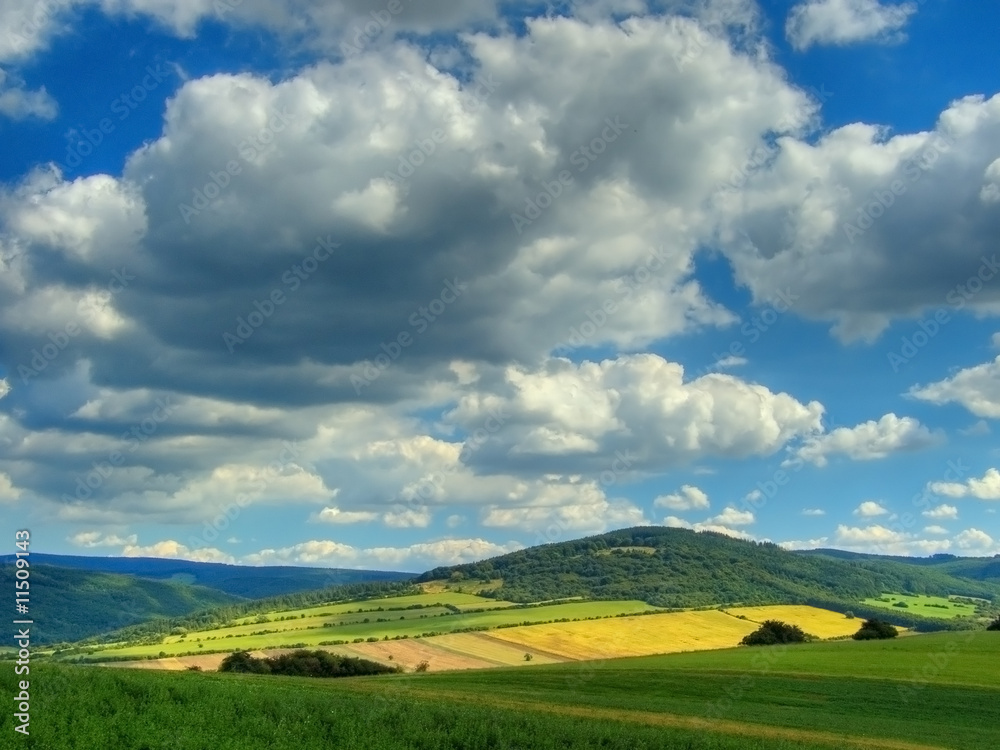 Clouds over the countryside