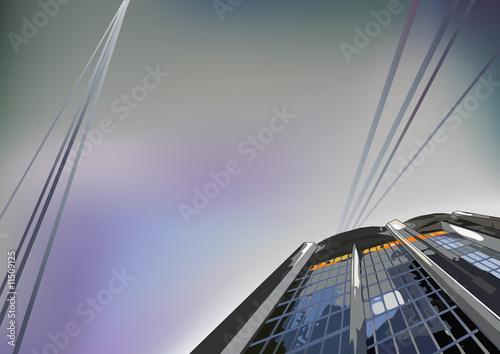 Modern architecture page template. Scalable vector graphics