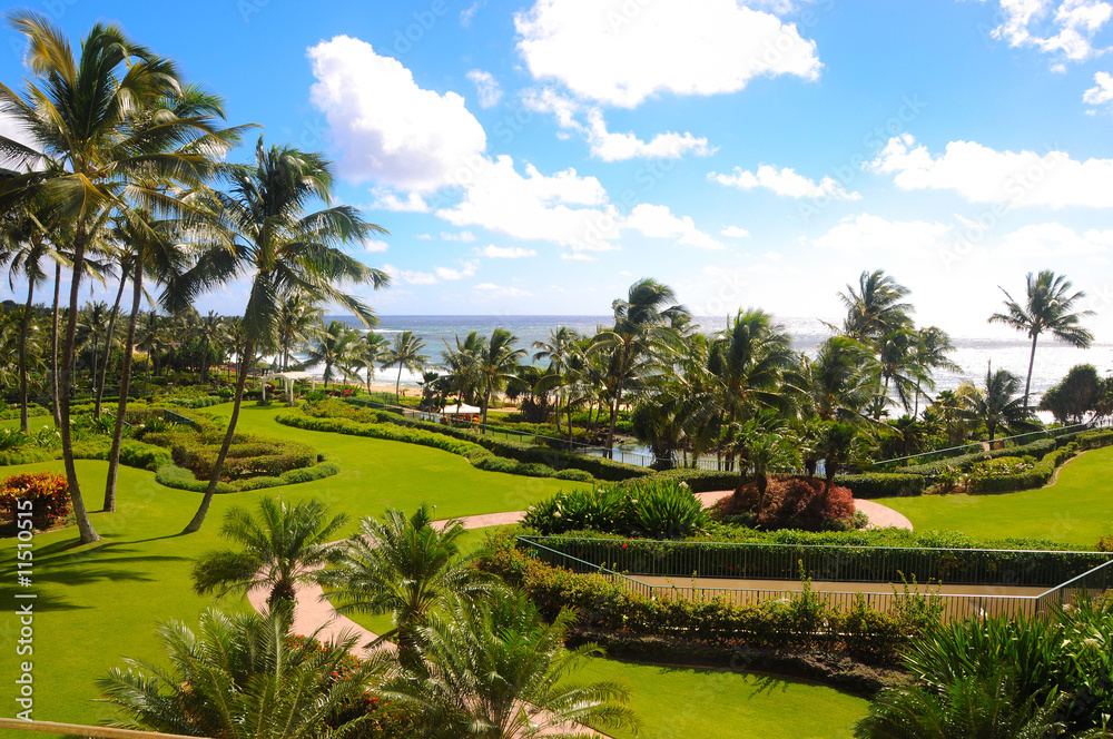 Fototapeta premium Beautiful tropical resort scene