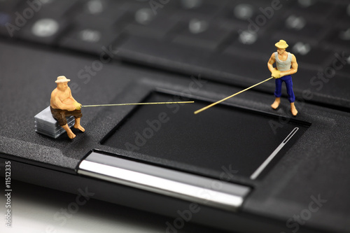 Online phishing and identity theft concept.