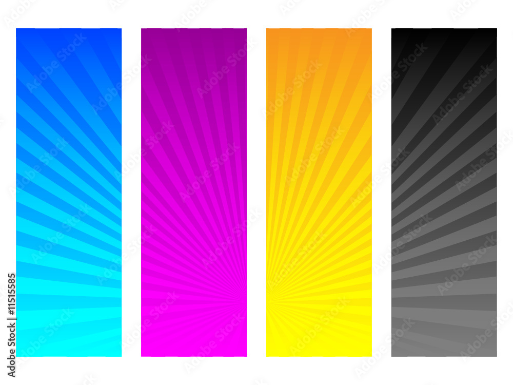 vector illustration of CMYK colors