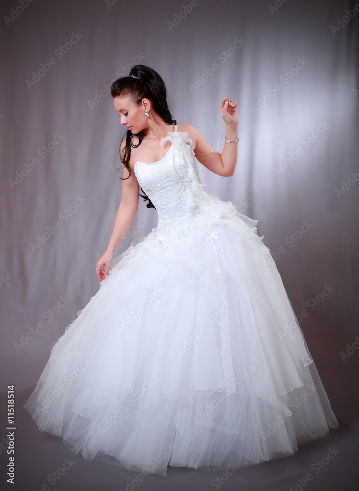 Woman in wedding gown. Woman in wedding gown.