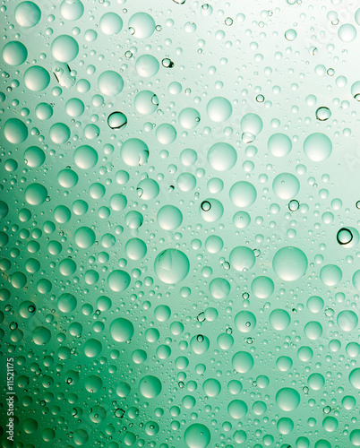 green water drops background.close up of