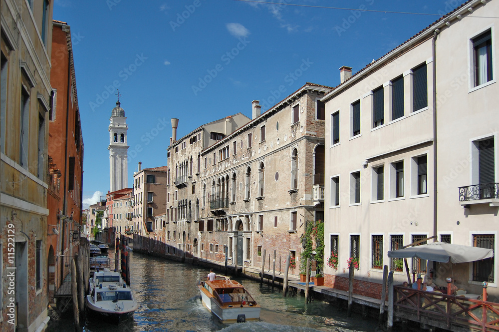 canal in center of Venice.