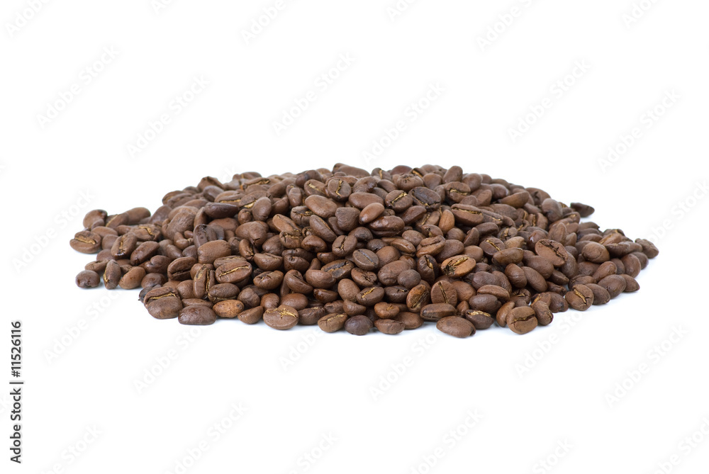 Small pile of coffee beans Small pile of coffee beans