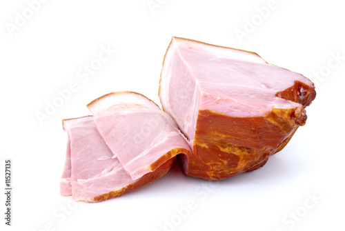 Piece of gammon and some slices Fototapeta