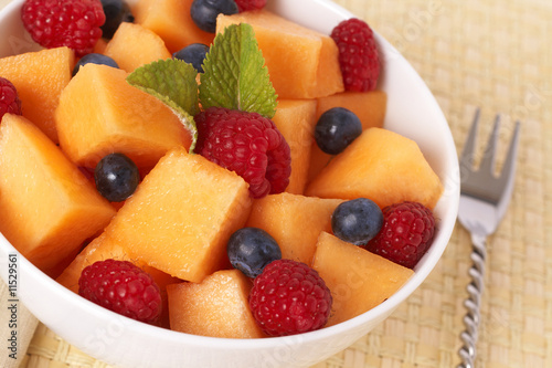 Bowl of summer fruit salad