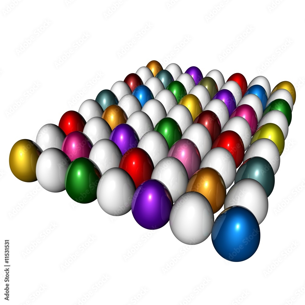 Naklejka premium multicolor easter eggs