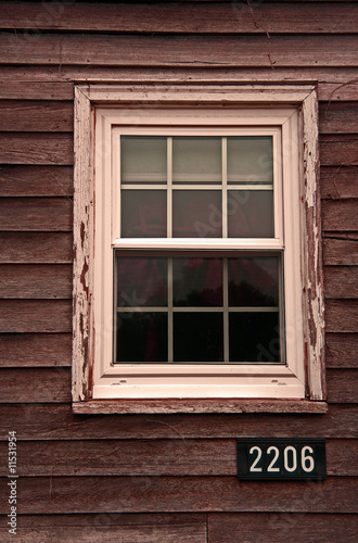 Window on a pioneer homestead in rural Iowa © hubertk
