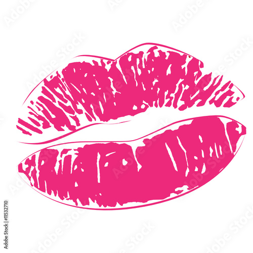 Sexy lipstick kiss vector illustration