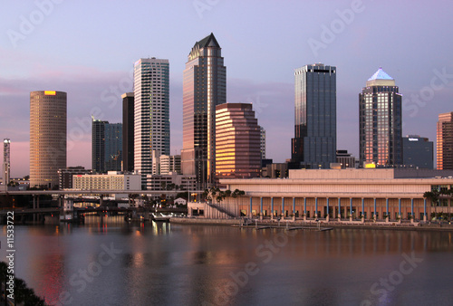 Tampa Skyline  Panoramatic view on modern skyscrapes photo