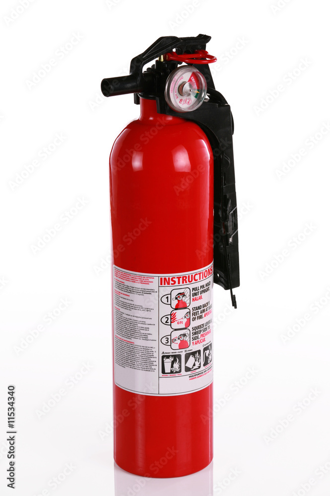 Obraz premium Red fire extinguisher