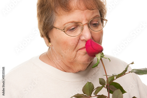 Attractive Senior Woman sme...