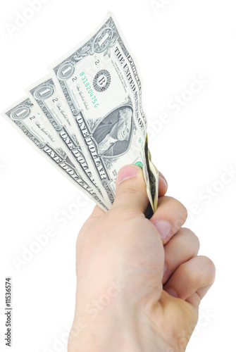 hand with few dollar 7