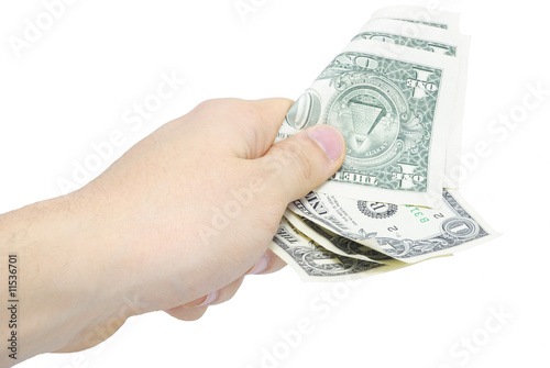 hand with few dollar 1