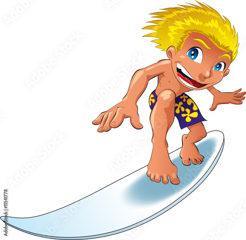 Baby surfing