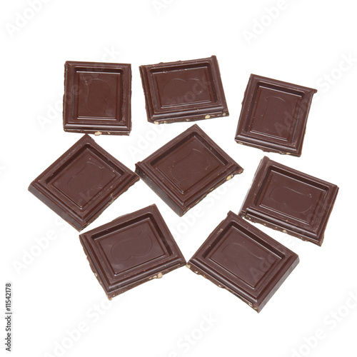 Chocolate isolated on white.
