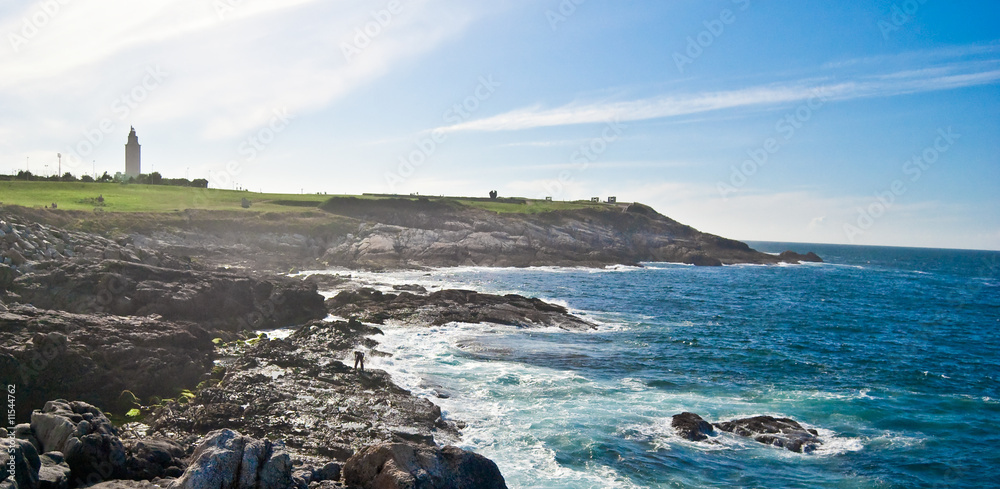 Fototapeta premium Littoral à la Corogne, Espagne
