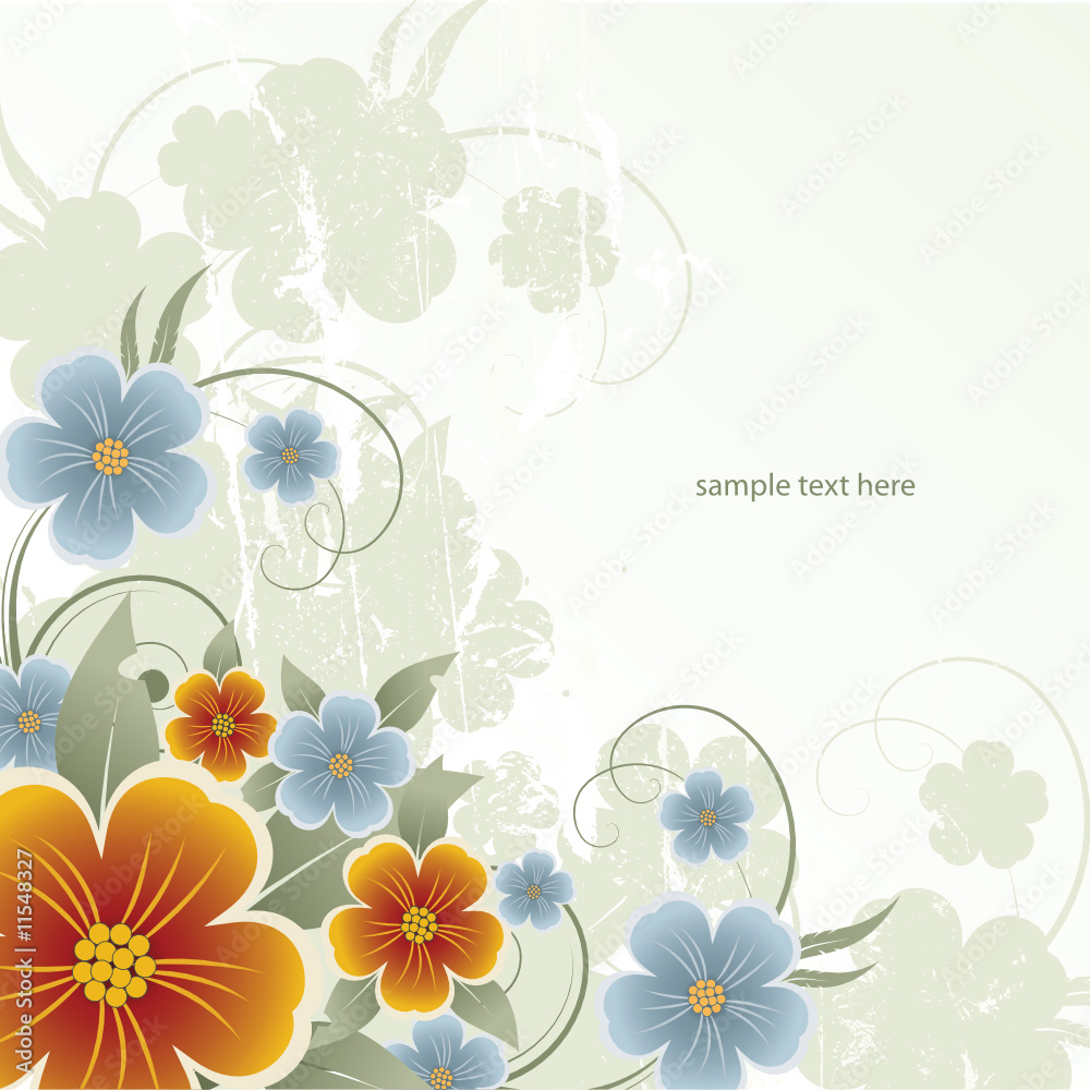 Abstract floral background with place for your text Abstract floral background with place for your text