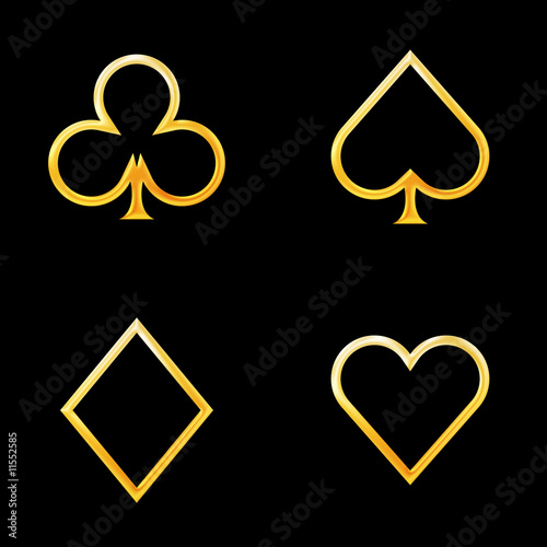 Card symbols gold