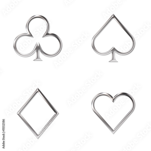 Card symbols silver