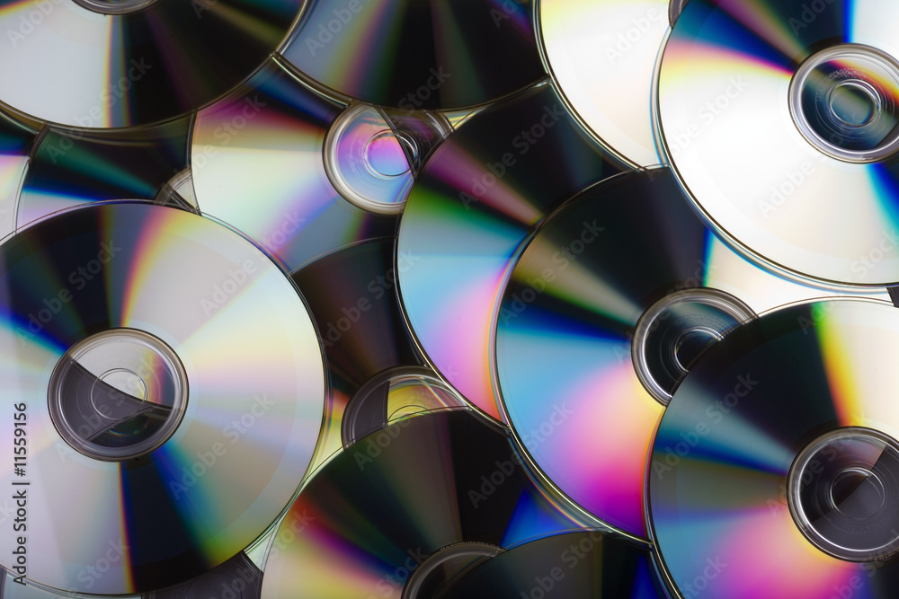 Data storage - multiple CDs overlapping each other Data storage - multiple CDs overlapping each other